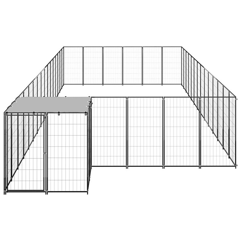 Foto van Infiori hondenkennel 26,62 m² staal zwart