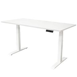 Foto van Elektrisch verstelbaar bureau - 180x80 cm - dual motor - wit