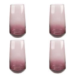 Foto van Haes deco - waterglas, drinkglas set van 4 glazen - inhoud glas 430 ml / ø 6x14 cm