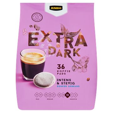 Foto van Jumbo extra dark koffiepads 36 stuks