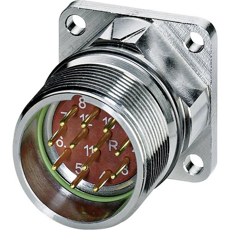 Foto van M23 apparaatconnector. recht 1607236 rf-12p1n8awa00 zilver phoenix contact inhoud: 1 stuk(s)