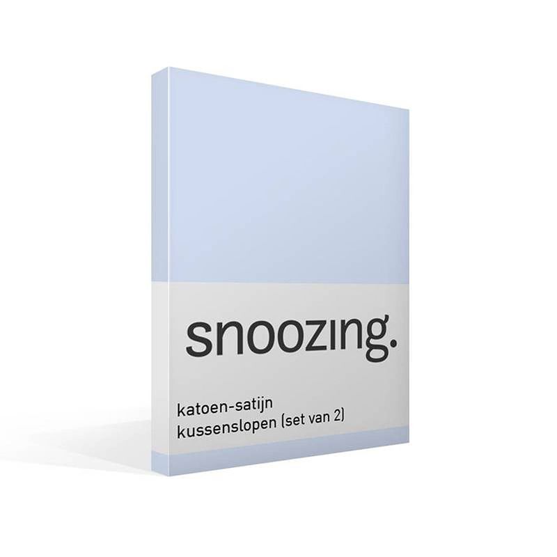 Foto van Snoozing - kussenslopen - set van 2 - katoen satijn - 50x70 - hemel