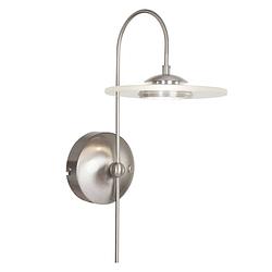 Foto van Moderne wandlamp - steinhauer - glas - modern - e27 - l: 180cm - voor binnen - woonkamer - eetkamer - zilver