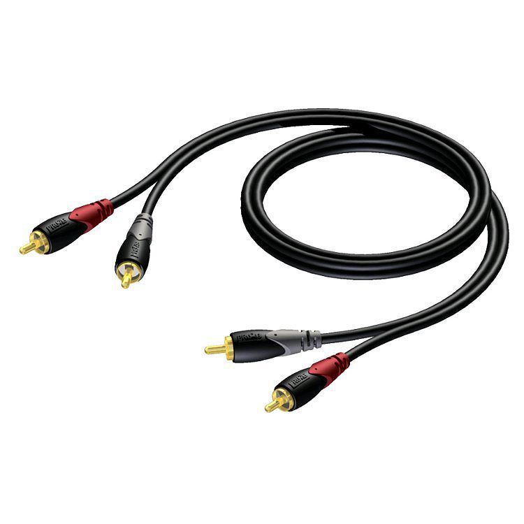 Foto van Procab cla800 classic 2x rca male - 2x rca male kabel 1,5m