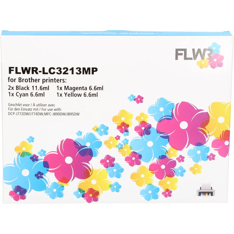 Foto van Flwr brother lc-3211 multipack zwart en kleur cartridge