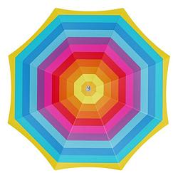 Foto van Parasol - regenboog - gestreept - d200 cm - uv-bescherming - incl. draagtas - parasols