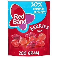Foto van Red band berries mix 30% minder suiker snoep 200g bij jumbo