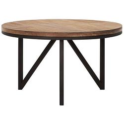 Foto van Dtp home coffee table odeon round medium,35xø60 cm, recycled teakwood