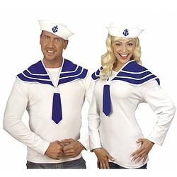 Foto van Matroos verkleed set marine blauw - verkleedhoofddeksels