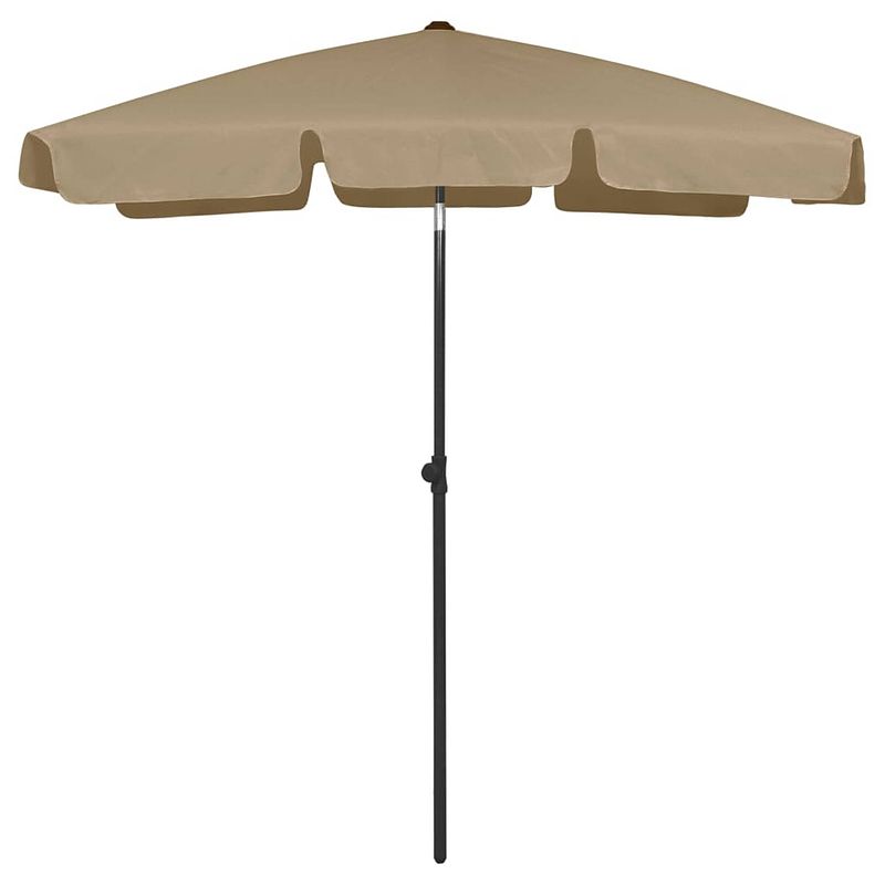 Foto van Vidaxl strandparasol 180x120 cm taupe