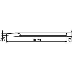 Foto van Ersa ersa soldeerpunt beitelvorm, ersadur grootte soldeerpunt 4.8 mm inhoud: 1 stuk(s)