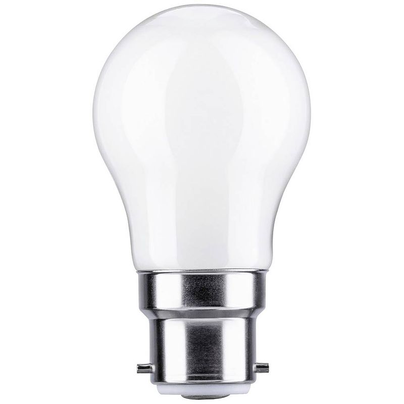 Foto van Paulmann 28896 led-lamp energielabel f (a - g) b22d kogel 4.7 w warmwit (ø x h) 45 mm x 80 mm 1 stuk(s)