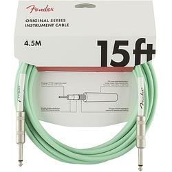 Foto van Fender original cables instrumentkabel 4.5m surf green 6.3mm