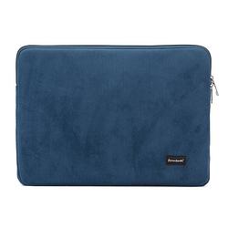 Foto van Bombata universele velvet laptophoes sleeve - 15.6 inch / 16 inch - jeans blauw