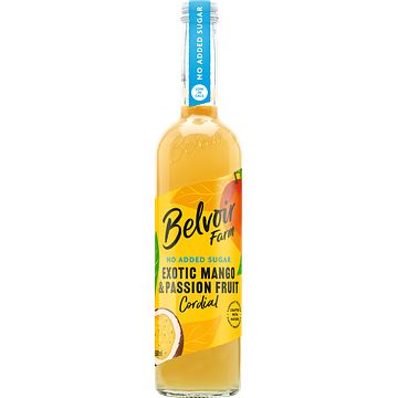 Foto van Belvoir farm exotic mango & passion fruit cordial 500ml bij jumbo