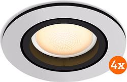 Foto van Philips hue milliskin inbouwspot white ambiance rond aluminium 10-pack