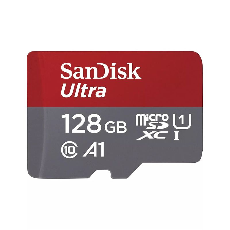 Foto van Sandisk microsdxc ultra photo 128gb 140mb/s c10 - sda uhs-i micro sd-kaart grijs