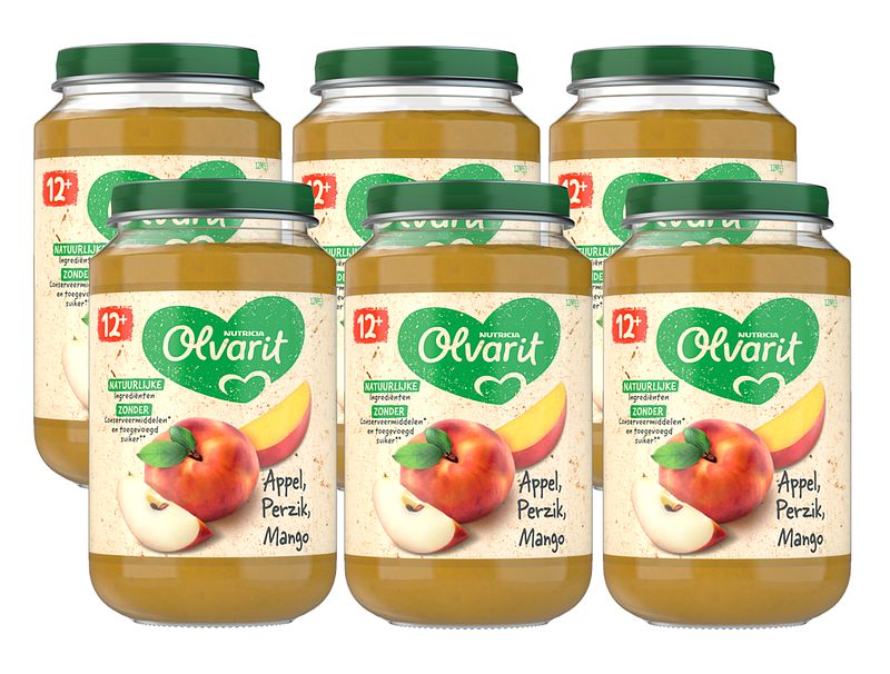 Foto van Olvarit appel perzik mango 12+ maanden 200g bij jumbo