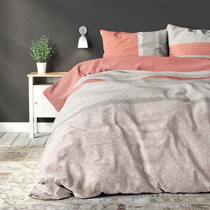 Foto van Dekbedovertrek daphne pink dekbedovertrek - lits-jumeaux (240x220 cm) - & roze katoen - dessin: strepen, patroon - sleeptime elegance -