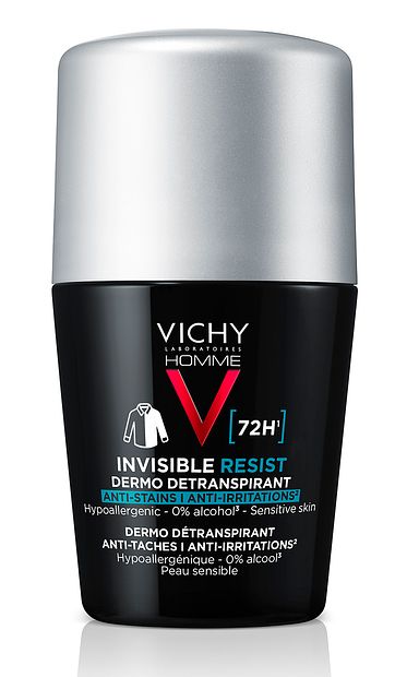 Foto van Vichy homme 72h invisible resist detranspirant 0% alcohol