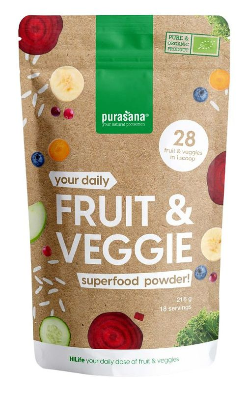 Foto van Purasana fruit & veggie superfood poeder