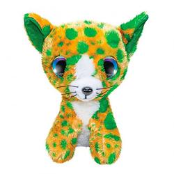 Foto van Lumo stars knuffel cat catsy junior 15 cm pluche groen/oranje