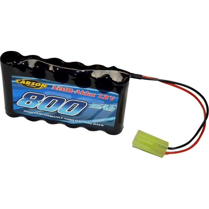 Foto van Carson modellsport nimh accupack 7.2 v 800 mah side by side mini-tamiya