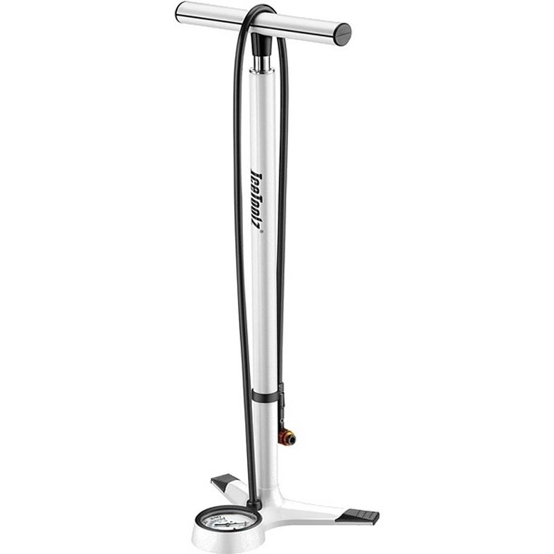 Foto van Icetoolz fietspomp extreme met manometer aluminium wit