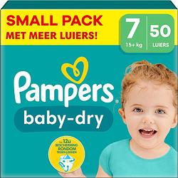 Foto van Pampers - baby dry - maat 7 - small pack - 50 stuks - 15+ kg