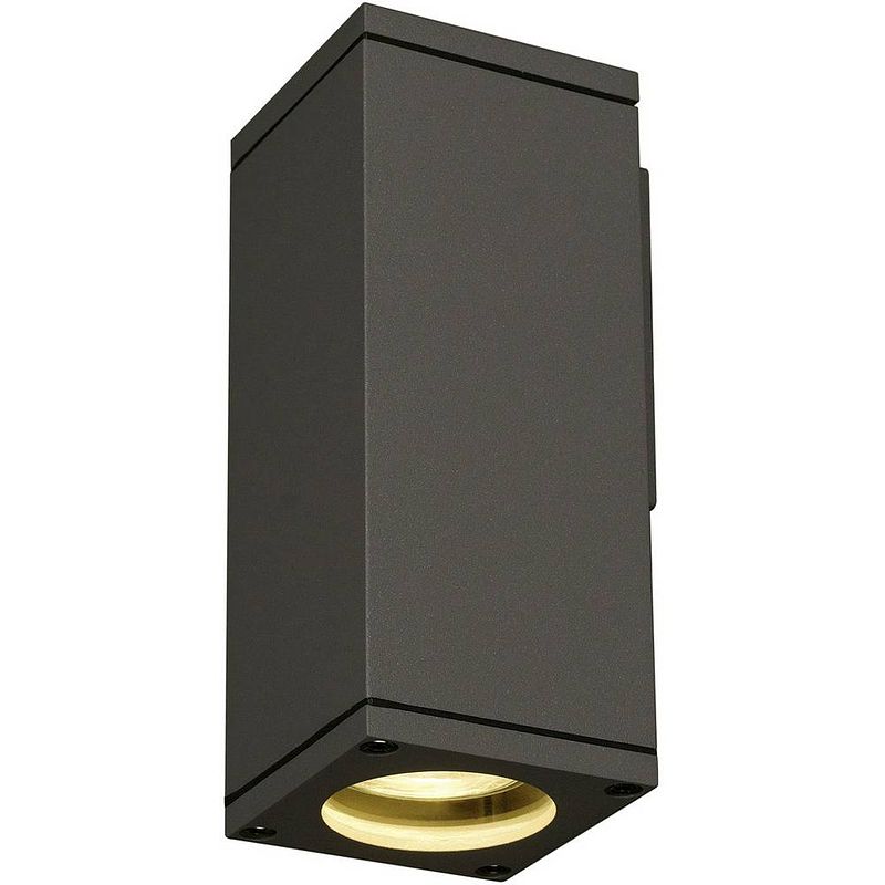 Foto van Slv theo wall 229525 buitenlamp (wand) led gu10 35 w antraciet