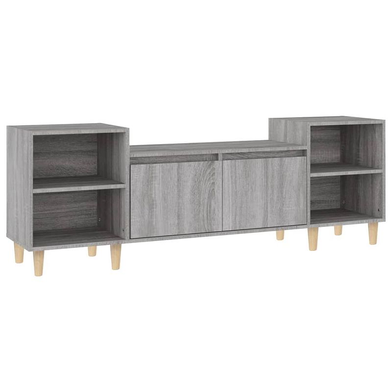 Foto van Vidaxl tv-meubel 160x35x55 cm bewerkt hout grijs sonoma eikenkleurig