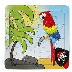 Foto van Lg-imports legpuzzel piraat papegaai junior hout 16 stukjes