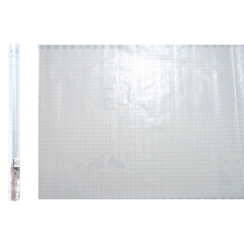Foto van Privacy raamfolie - 45 cm x 2 m - melkglas vierkantjes design - zelfklevend - meubelfolie