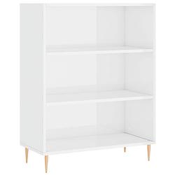 Foto van The living store boekenkast metaal - 69.5 x 32.5 x 90 cm - hoogglans wit