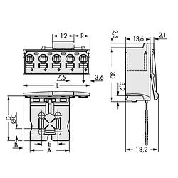 Foto van Wago 2092-3504/002-000 male behuizing-board 2092 totaal aantal polen: 4 rastermaat: 7.50 mm 50 stuk(s)