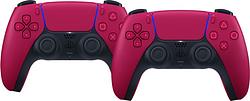 Foto van Sony playstation 5 dualsense draadloze controller cosmic red duo pack