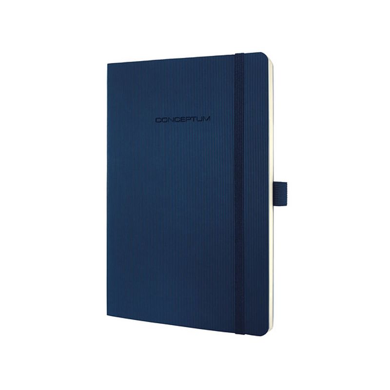 Foto van Notitieboek sigel conceptum pure softcover a5 blauw geruit