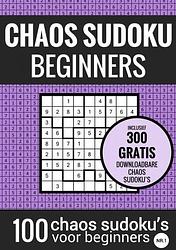 Foto van Sudoku makkelijk: chaos sudoku - nr. 1 - puzzelboek met 100 makkelijke puzzels voor volwassenen en ouderen - sudoku puzzelboeken - paperback