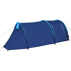 Foto van Tent voor 4 personen marineblauw/lichtblauw