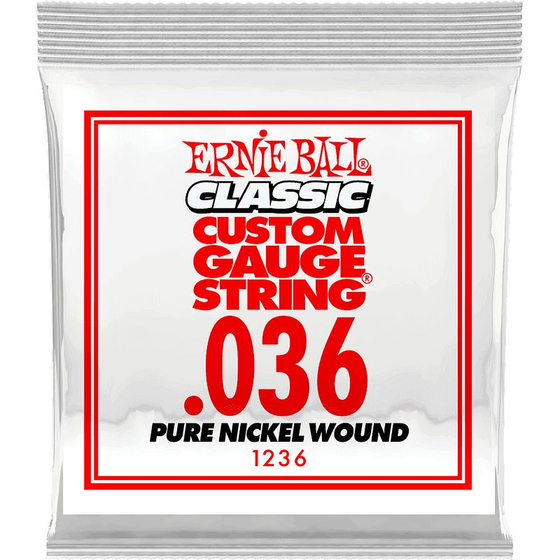 Foto van Ernie ball 1236 .036 classic pure nickel wound losse snaar voor elektrische gitaar