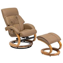 Foto van Beliani force - fauteuil-beige-kunstleer