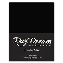 Foto van Day dream hoeslaken katoen zwart-140 x 200 cm