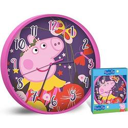 Foto van Nickelodeon wandklok peppa pig meisjes 25 cm roze/paars