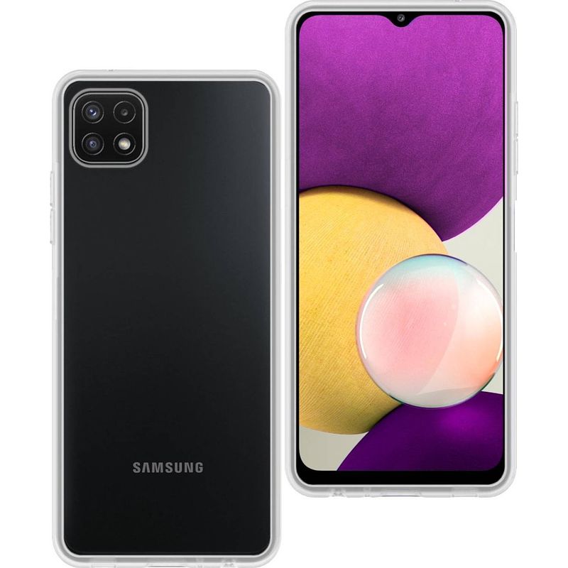 Foto van Basey samsung galaxy a22 4g hoesje siliconen hoes case cover - transparant