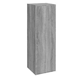 Foto van The living store wandkast - grijs sonoma eiken - 30.5 x 30 x 90 cm - bewerkt hout