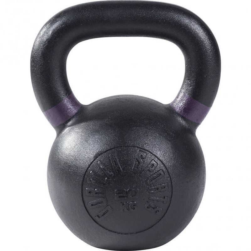Foto van Gorilla sports kettlebell - 20 kg - gietijzer - olympisch - zwart
