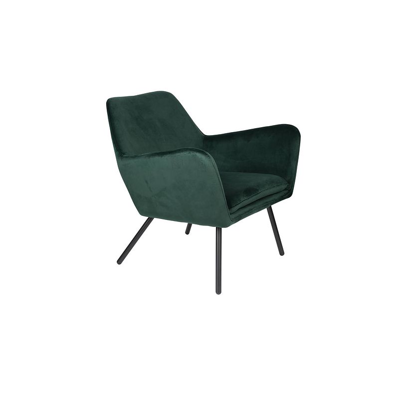 Foto van Anli style lounge chair bon velvet green