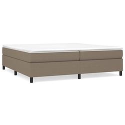 Foto van Vidaxl boxspringframe stof taupe 200x200 cm