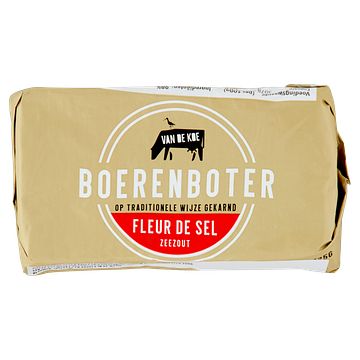 Foto van Van de koe boerenboter fleur de sel zeezout 125g bij jumbo