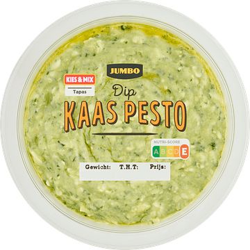 Foto van Jumbo dip kaas pesto 100g aanbieding bij jumbo | 3 voor 6.00